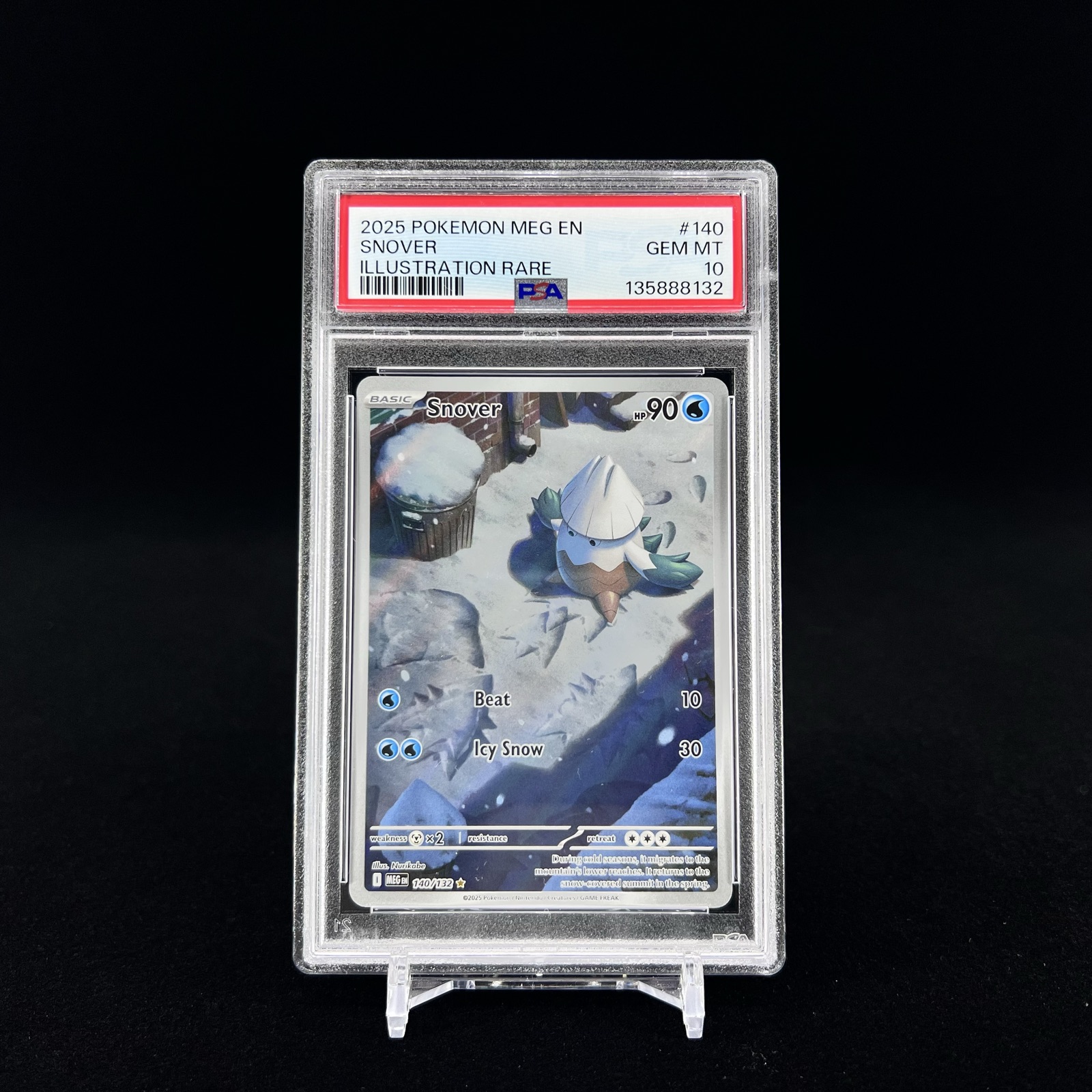 2025 Pokemon Snover #140 Illustration Rare PSA 10 Gem Mint